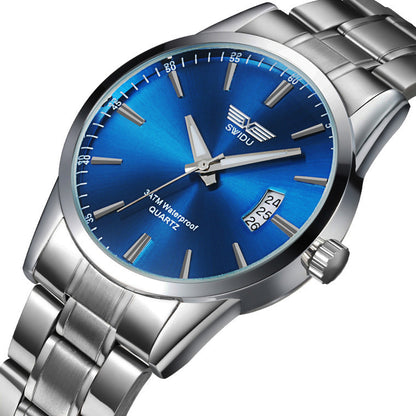 New Style Watches Men&#039;s Single-day Steel Band Watches Non-mechanical Watches Foreign Trade Watches